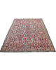 Tappeto kilim armeno 265x175 cm con fondo naturale e motivi geometrici multicolore, annodato a mano in lana e cotone, provenienza Armenia.