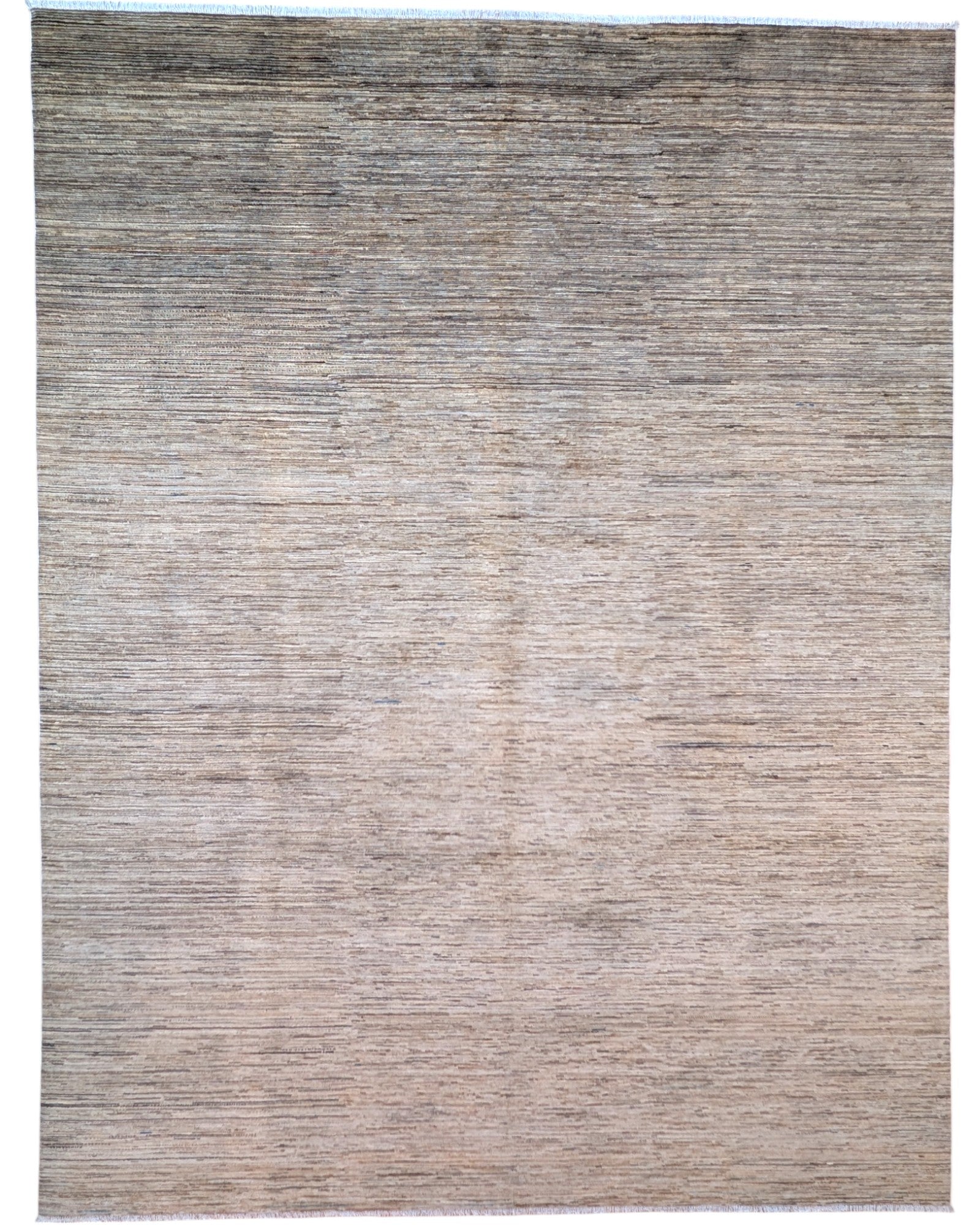 Tappeto moderno "Armonie Naturali", 357x273 cm, fondo beige con sfumature tono su tono, design semplice e contemporaneo, certificato di autenticità incluso.