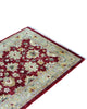 Tappeto Farahan afghano 250x80 cm rettangolare, annodato a mano, con fondo rosso, disegni floreali chiari e cornice decorata.