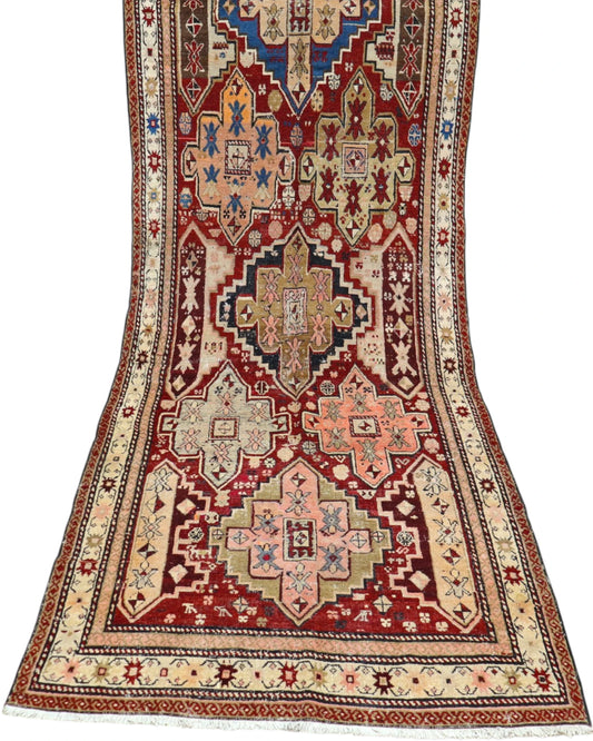 Tappeto Shirvan Antico 275x100 cm | Tappeto Orientale Annodato a Mano