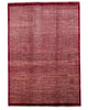 Tappeto moderno "Rosso Intrecciato" 245x178 cm con tonalità rosso/bordeaux, tessitura a griglia e vello in lana.