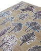 Tappeto moderno 300x202 cm Persia con motivo di alberi stilizzati su fondo beige, annodato a mano in lana naturale.