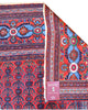 Tappeto Doraghsh persiano 377x297 cm rettangolare, annodato a mano, con campo blu e motivo centrale rosso a diamante.