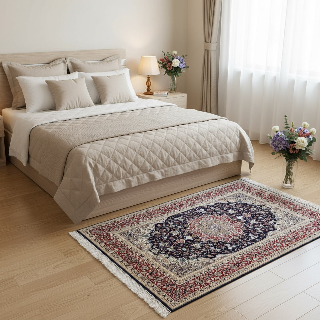 Tappeto Esfahan misto seta 162x108cm