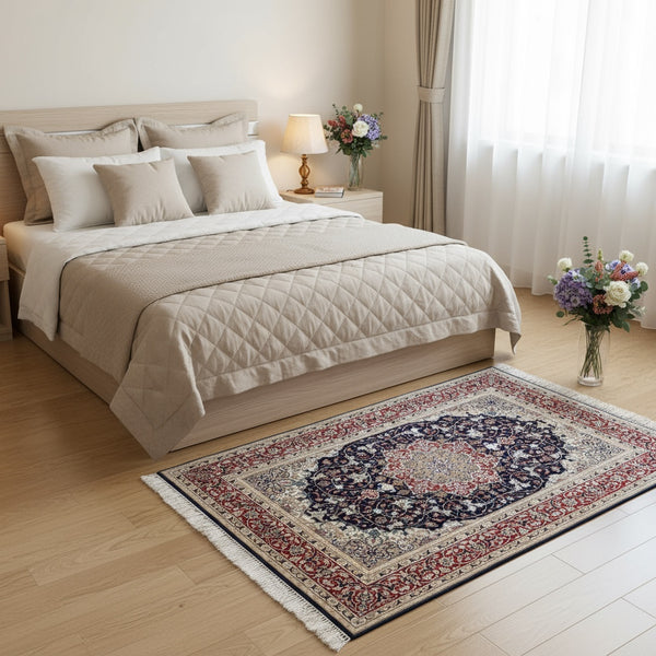 Tappeto Esfahan misto seta 162x108cm