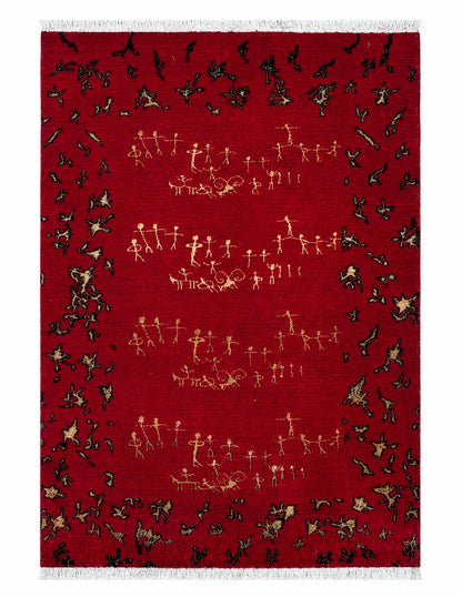Tappeto Persiano Sanneh 145x99 cm Rosso Tribale