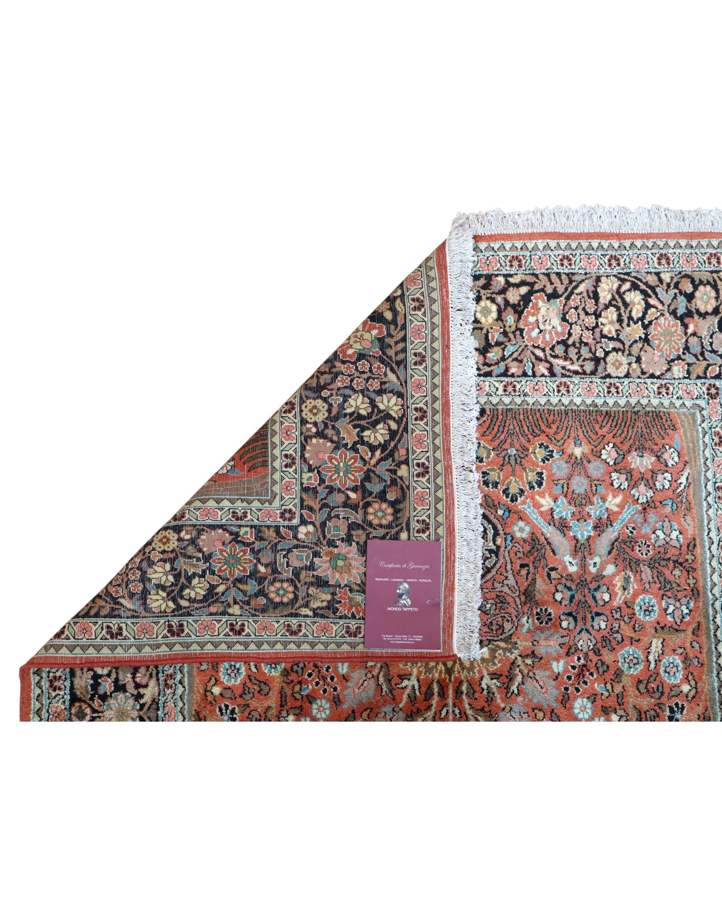 Indian silk rug 195x120cm