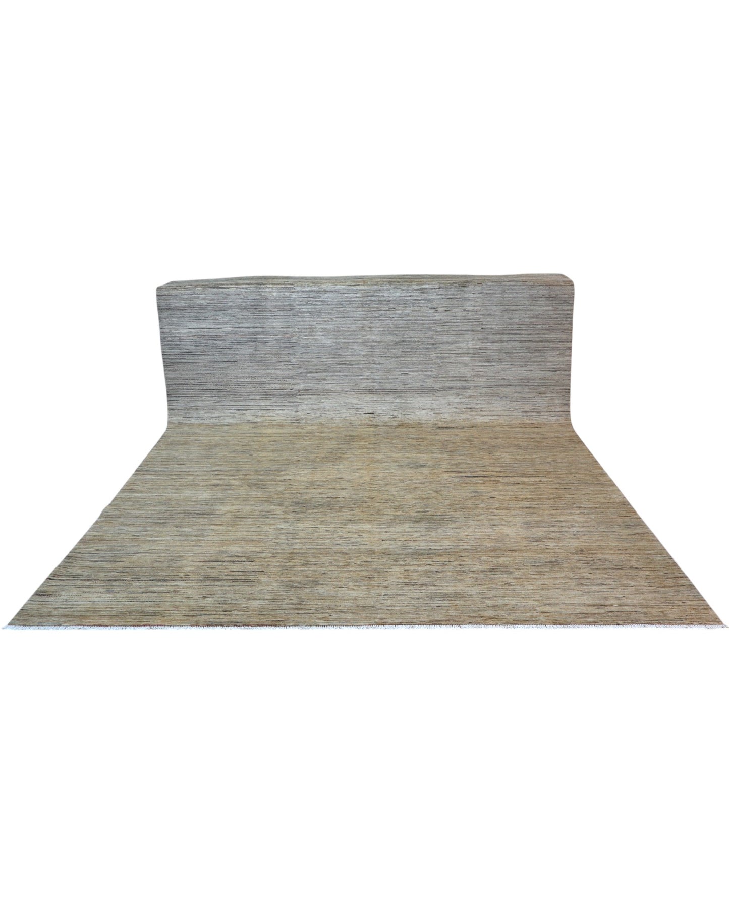 Tappeto moderno "Armonie Naturali", 357x273 cm, fondo beige con sfumature tono su tono, design semplice e contemporaneo, certificato di autenticità incluso.