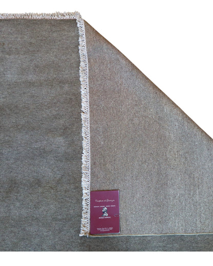 Tappeto moderno "Serenità Naturale", 367x273 cm, beige con sfumature tono su tono, minimalismo e raffinatezza, certificato di autenticità incluso.