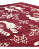 Tappeto moderno 340x250 cm rosso bordeaux per ambiente elegante e ricercato.