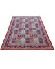 Tappeto Kashan annodato a mano, 230 x 143 cm, motivi decorativi con varietà cromatiche.