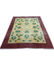 Tappeto 240x170 cm con bordo rosso bordeaux per ingresso accogliente.