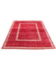 Tappeto per soggiorno 236x142 cm bordeaux in stile moderno geometrico.