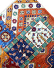 Tappeto moderno 241x173 cm Afghanistan, patchwork multicolore con motivi geometrici, tramato ed annodato a mano.
