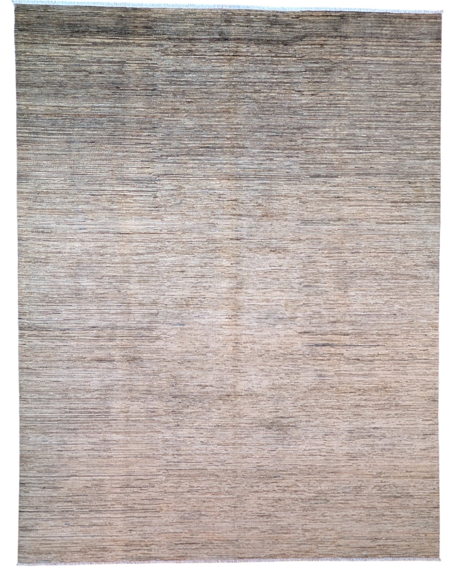 Tappeto moderno "Armonie Naturali", 357x273 cm, fondo beige con sfumature tono su tono, design semplice e contemporaneo, certificato di autenticità incluso.