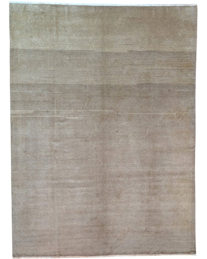 Tappeto moderno "Serenità Naturale", 367x273 cm, beige con sfumature tono su tono, minimalismo e raffinatezza, certificato di autenticità incluso.