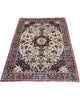 tappeto bijar persiano 160x115 cm fatto a mano fondo avorio con motivi floreali