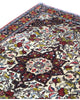 tappeto bijar persiano 160x115 cm fatto a mano fondo avorio con motivi floreali