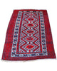 tappeto baluchistan 147x90 cm fatto a mano con motivi geometrici su fondo rosso