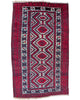 tappeto baluchistan 147x90 cm fatto a mano con motivi geometrici su fondo rosso