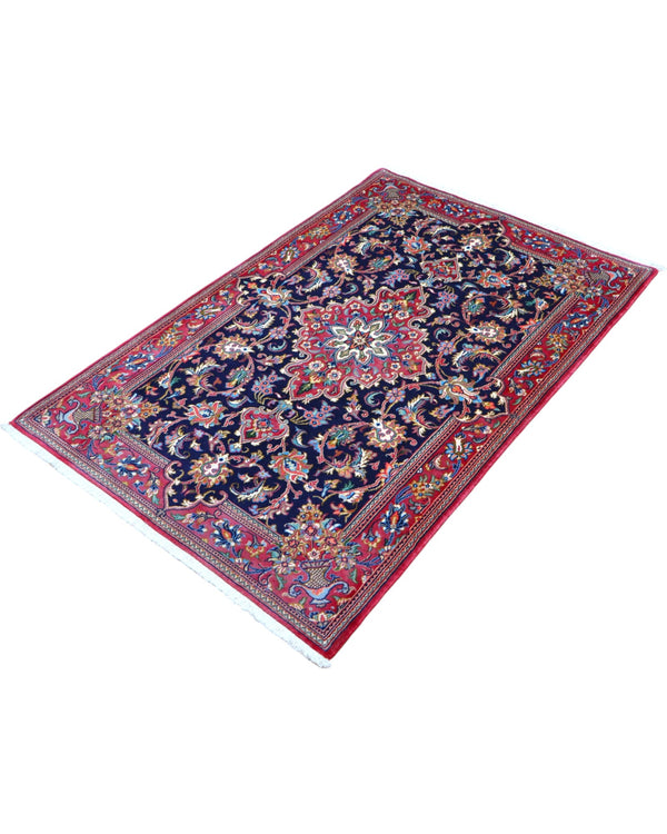 Tappeto orientale blu scuro 150x100 cm decorativo per ingresso raffinato