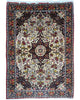 tappeto bijar persiano 160x115 cm fatto a mano fondo avorio con motivi floreali