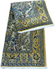 tappeto kashan persiano 152x102 cm fatto a mano fondo avorio con motivi floreali eleganti