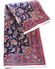 Tappeto persiano blu con medaglione centrale 150x100 cm per soggiorno