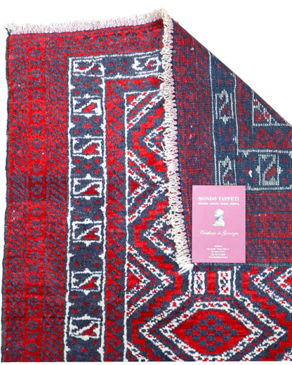 Tappeto Baluchistan fatto a mano in lana orientale 147x90 cm