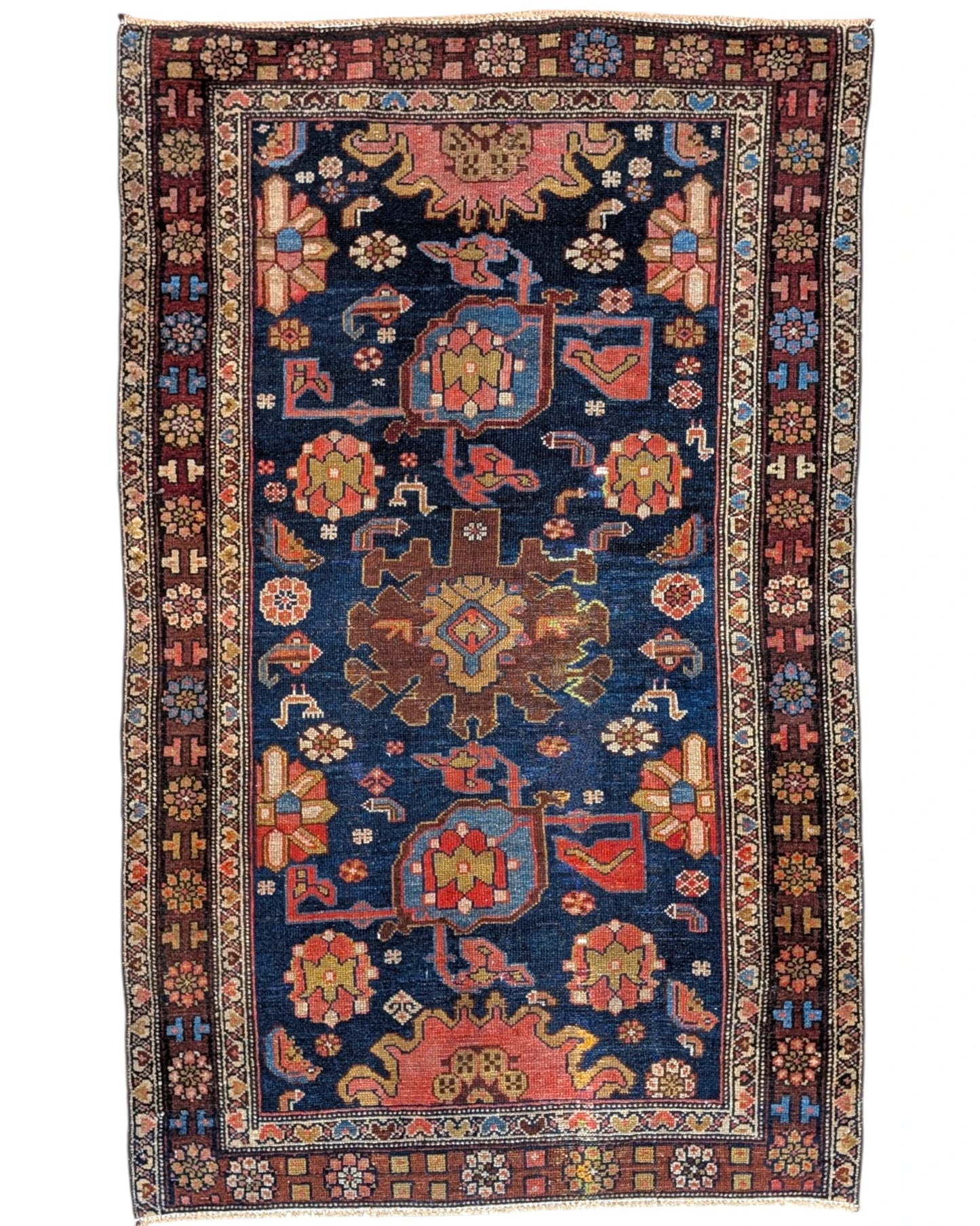 Tappeto persiano 150x90 cm con motivi floreali tradizionali, ideale per ambienti eleganti