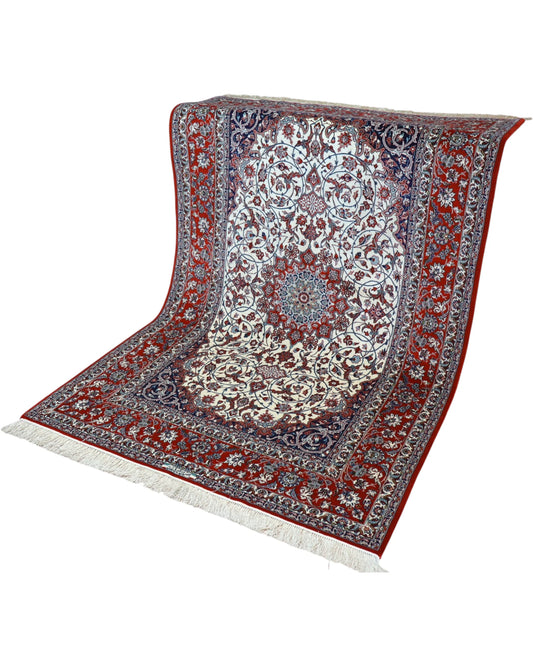 Tappeto orientale avorio 238x154 cm decorativo per ingresso elegante