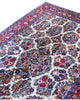 Tappeto persiano avorio con dettagli blu e rosso 215x138 cm per soggiorno