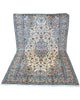 Tappeto Isfahan avorio 255x150 cm con medaglione in salotto raffinato