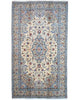 Tappeto persiano 255x150 cm avorio con motivi floreali in soggiorno elegante