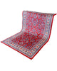 Tappeto 255x158 cm persiano rosso floreale, perfetto per l’arredamento di lusso