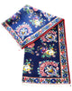 Tappeto persiano Akhtiyari 152x109 cm con fondo blu e fiori colorati
