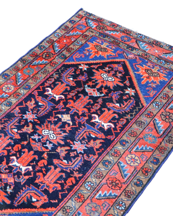 Tappeto Malayer 150x93 cm, annodato a mano con motivi tradizionali