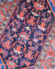 Tappeto persiano antico Malayer 150x93 cm, con toni di blu e rosso