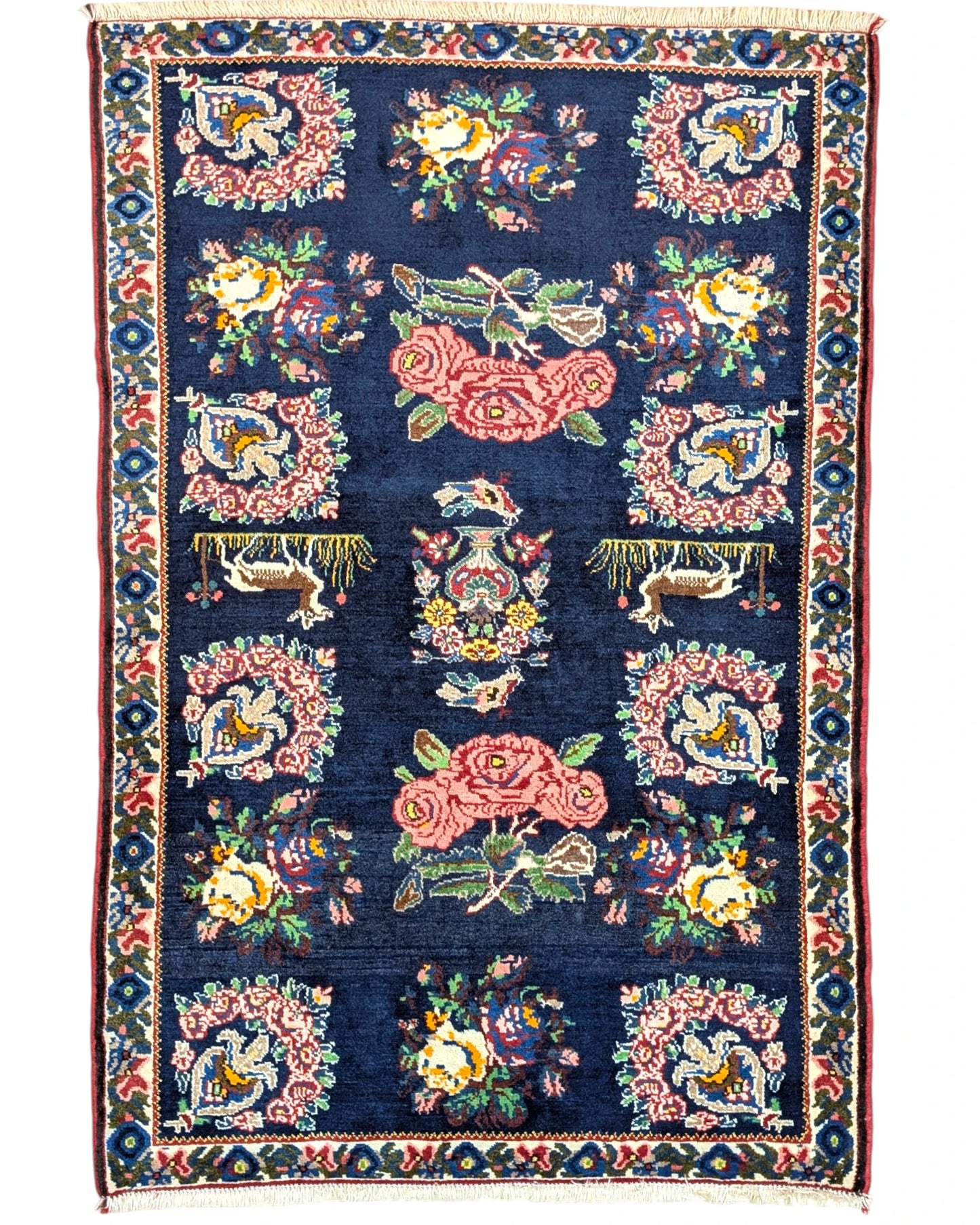 Tappeto persiano Akhtiyari 152x109 cm con motivi floreali