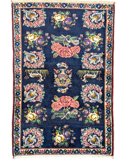 Tappeto persiano Akhtiyari 152x109 cm con motivi floreali