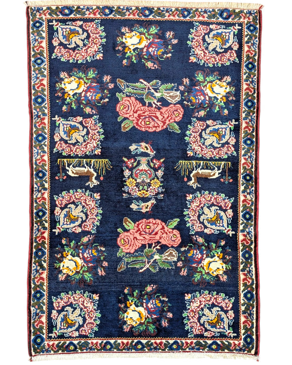 Tappeto persiano Akhtiyari 152x109 cm con motivi floreali