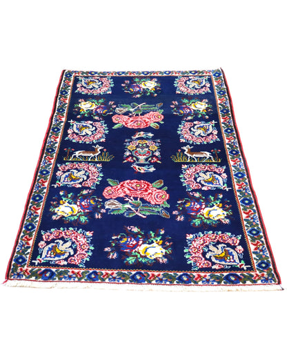 Tappeto Akhtiyari 152x109 cm persiano, con fiori e dettagli eleganti