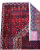 Tappeto elegante 140x118 cm rosso stile persiano in spazio moderno