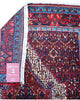 Tappeto persiano rosso con dettagli blu 150x134 cm per soggiorno