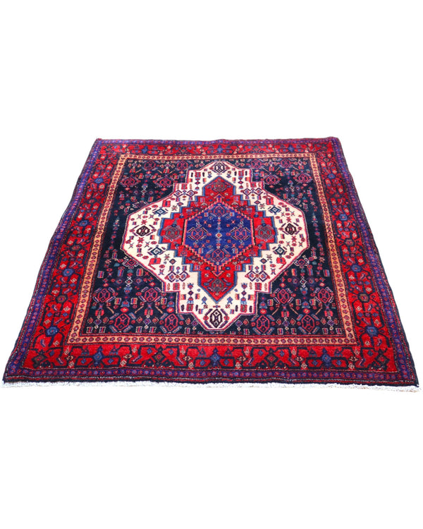 Tappeto orientale blu 160x134 cm decorativo per ingresso elegante