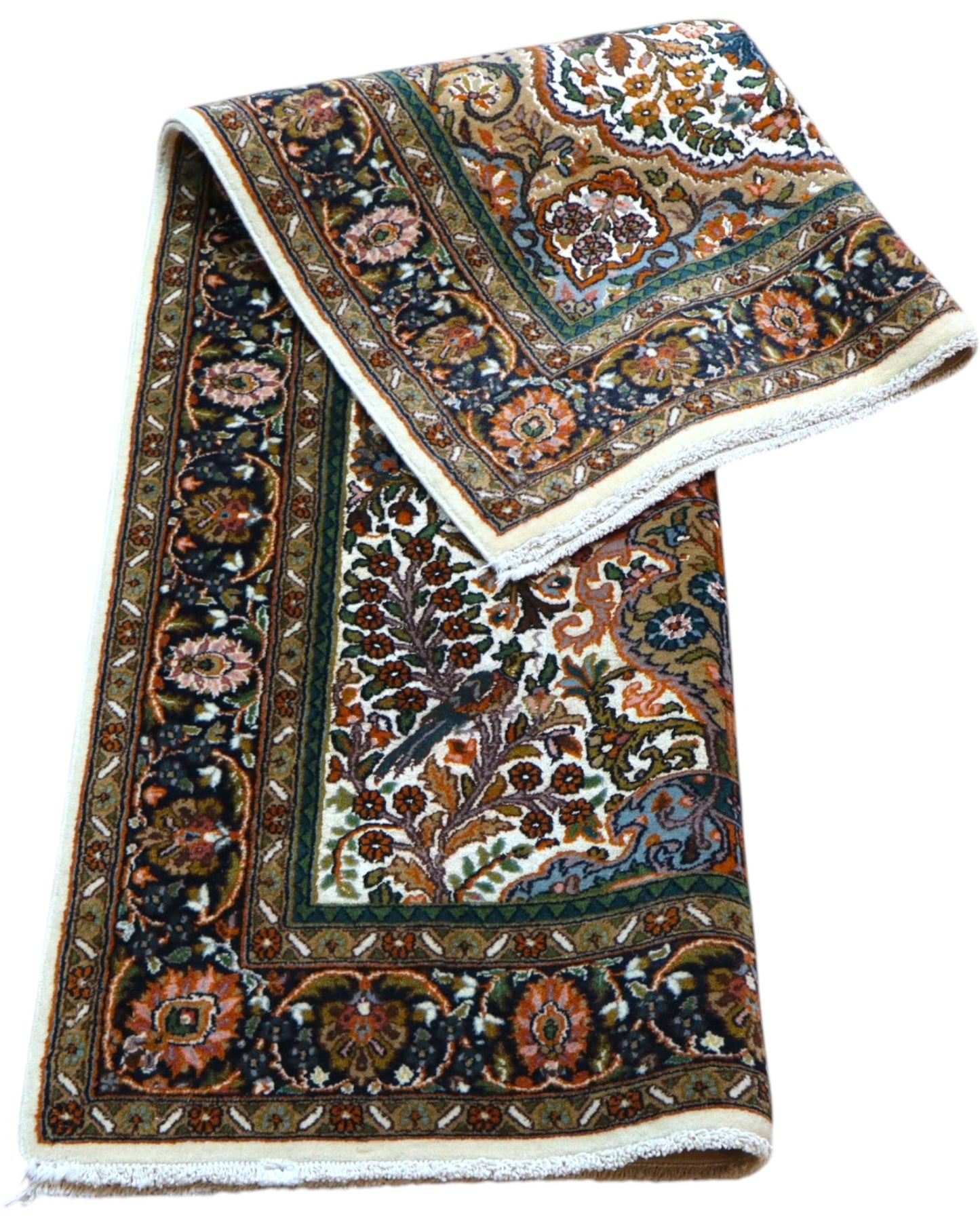 Tappeto Arga beige 152x93 cm con disegni decorativi in salotto classico