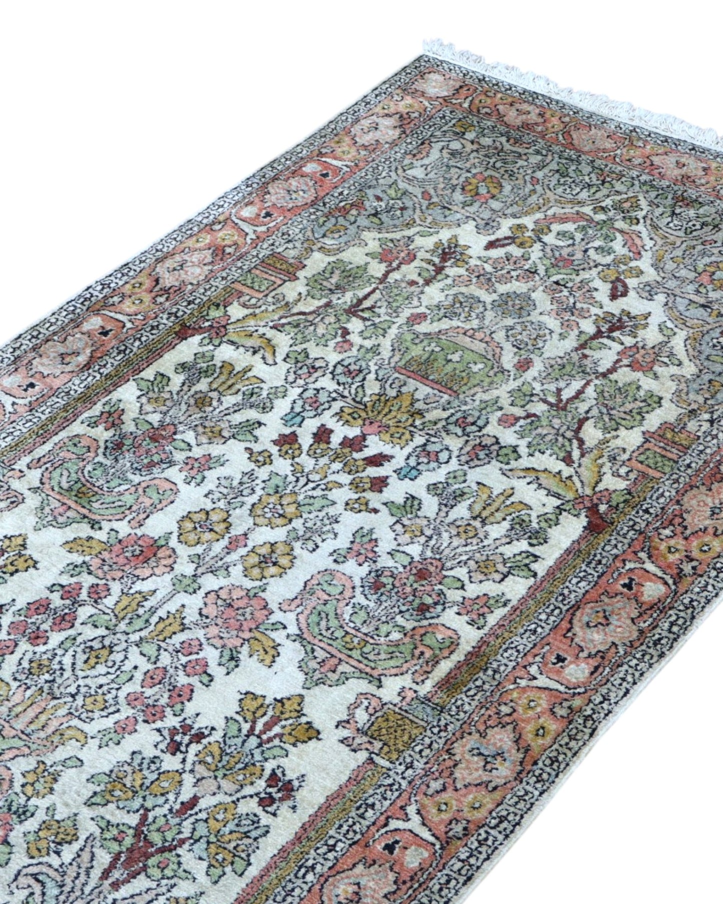 Tappeto persiano stretto 157x88 cm avorio per ambiente luminoso