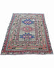 Tappeto Bakhtiyari Antico 185x117 cm annodato a mano con tre medaglioni geometrici e bordure decorate.