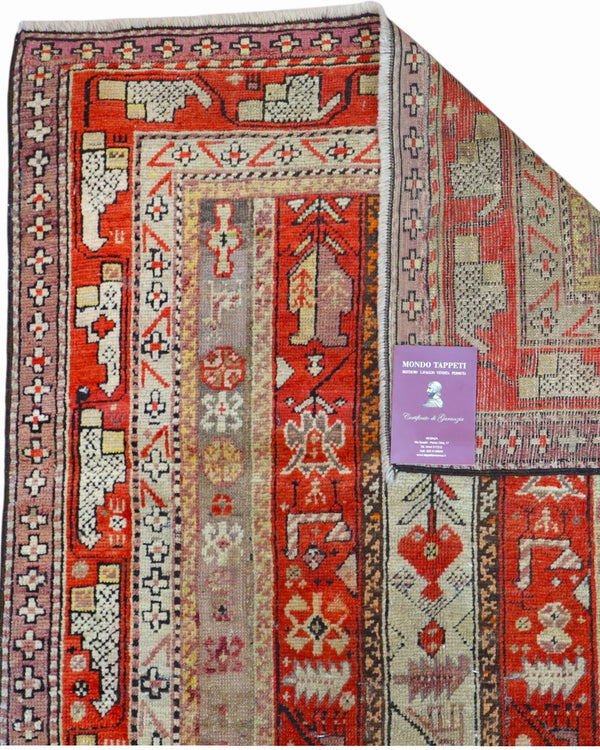 Tappeto Orientale Caucaso Antico 183x112 cm Annodato a Mano