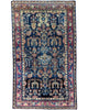 Tappeto Farahan Antico 141x83 cm annodato a mano con motivi floreali e albero della vita stilizzato.
